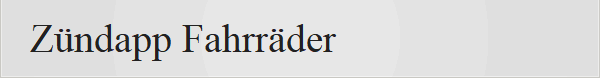 Zndapp Fahrrder