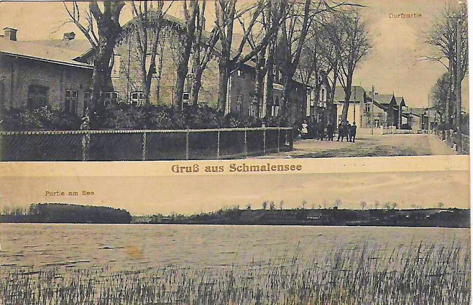 1905 Partie am See Herrn Karl Lange  Kak�hl  L�tjenburg Die sch�nsten Gr��e von hier sendet dir Anna G�ttsche - Einzig sch�n ist es hier in Schmalensee. Hier herrscht ein ganz anderes Leben wie in Tungendorf. Wie geht es dir denn? Erwarte jetzt aber bald 