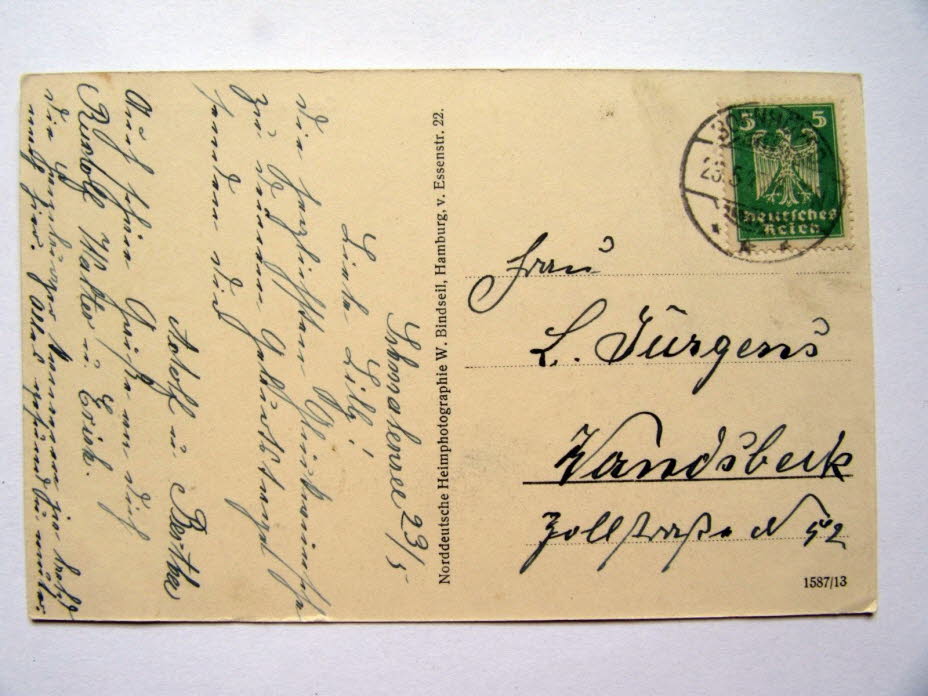 1923 Schmalensee Stra�enszene R�ckseite