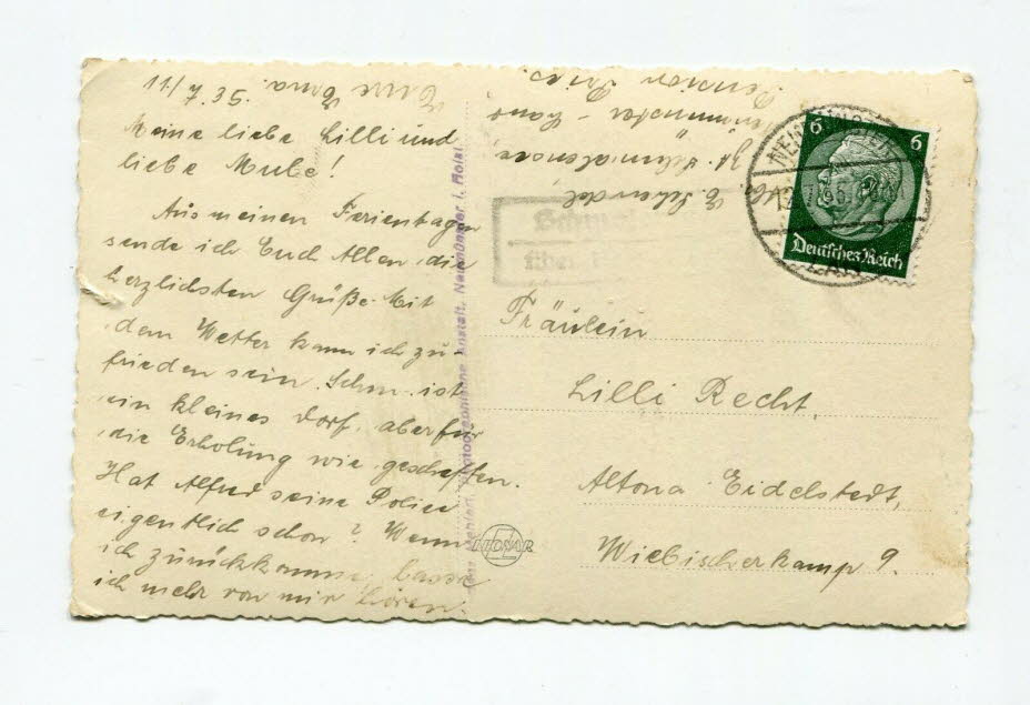 1935 07 11 11. Juli 1935 �Schmalensee ist ein kleines Dorf, aber f�r die Erholung wie geschaffen�