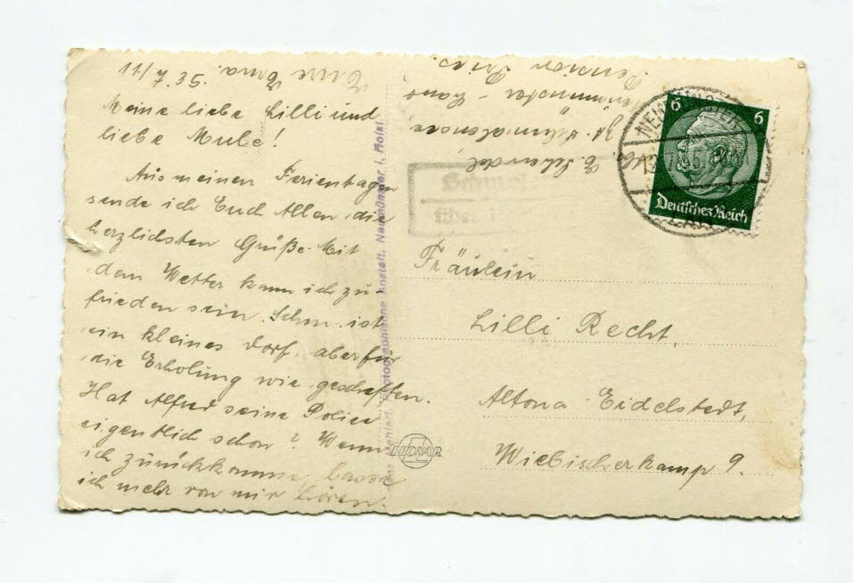 1935 07 11 11. Juli 1935 �Schmalensee ist ein kleines Dorf, aber f�r die Erholung wie geschaffen�