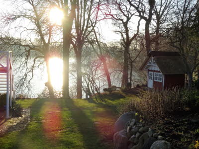 Ferienhaus links und Schwedenhaus rechts