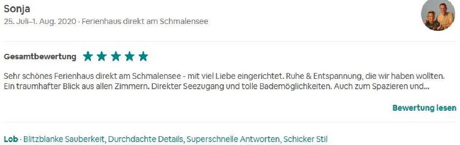 Bewertung Sonja Juli 2020