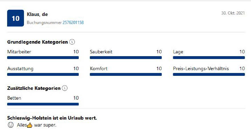 Klaus am 30. Oktober 2921