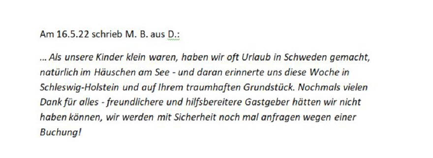 M. B. aus D. schrieb am 16.5.22