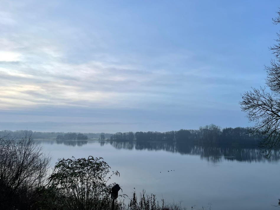 Wintermorgen  vom Ferienhaus aus gesehen
