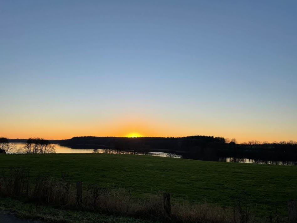 Winterabend mit Blick �ber den Belauer See